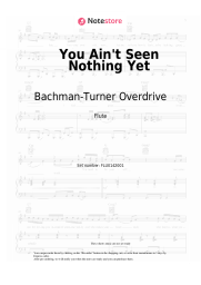Sheet music, chords Bachman-Turner Overdrive - You Ain't Seen Nothing Yet