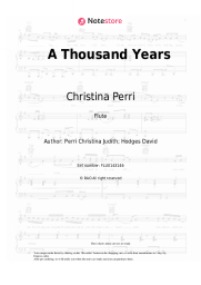 Sheet music, chords Christina Perri - A Thousand Years