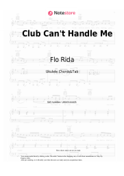 Sheet music, chords Flo Rida, David Guetta - Club Can't Handle Me