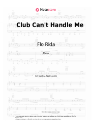 Sheet music, chords Flo Rida, David Guetta - Club Can't Handle Me