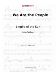 Sheet music, chords Empire of the Sun - We Are the People