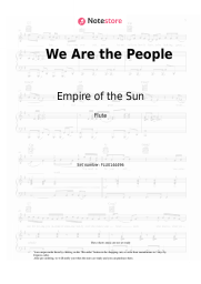 Sheet music, chords Empire of the Sun - We Are the People