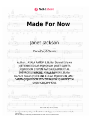 Sheet music, chords Janet Jackson, Daddy Yankee - Made For Now