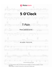 Sheet music, chords T-Pain, Lily Allen, Wiz Khalifa - 5 O'Clock