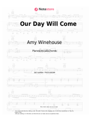 Sheet music, chords Amy Winehouse - Our Day Will Come
