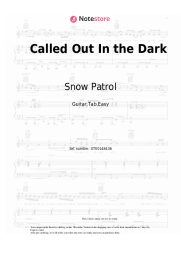Sheet music, chords Snow Patrol - Called Out In the Dark