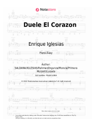 Sheet music, chords Enrique Iglesias, Wisin - Duele El Corazon