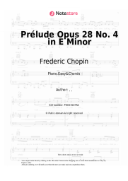 undefined Frederic Chopin - Prélude Opus 28 No. 4 in E Minor