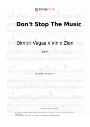 Sheet music, chords Dimitri Vegas x Vin x Zion - Don't Stop The Music