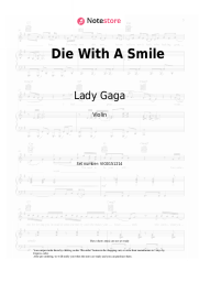 Sheet music, chords Lady Gaga, Bruno Mars - Die With A Smile