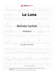 Sheet music, chords Belinda Carlisle - La Luna