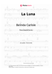Sheet music, chords Belinda Carlisle - La Luna