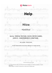 Sheet music, chords Milow - Help