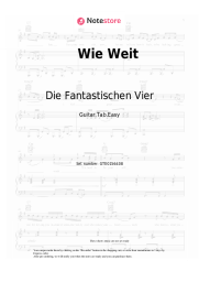 Sheet music, chords Die Fantastischen Vier - Wie Weit