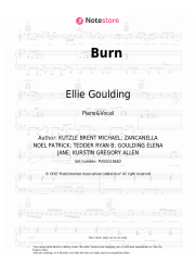 Sheet music, chords Ellie Goulding - Burn