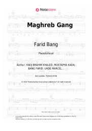 Sheet music, chords Farid Bang, French Montana, DJ Khaled - Maghreb Gang