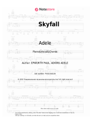 Sheet music, chords Adele - Skyfall