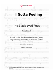 Sheet music, chords The Black Eyed Peas - I Gotta Feeling