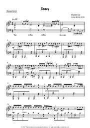 Sheet music, chords Madonna - Crazy