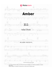 Sheet music, chords 311 - Amber