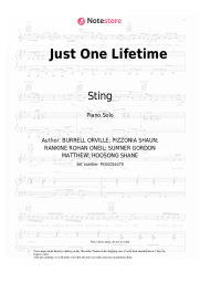 Sheet music, chords Sting, Shaggy - Just One Lifetime