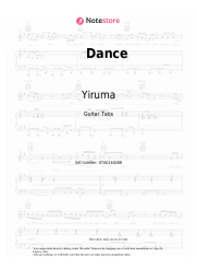 Sheet music, chords Yiruma - Dance