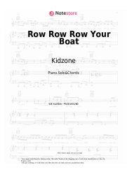 Sheet music, chords Kidzone - Row Row Row Your Boat