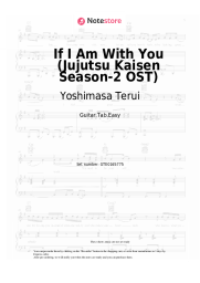 Sheet music, chords Yoshimasa Terui -  If I Am With You (Jujutsu Kaisen Season-2 OST)