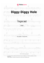 Sheet music, chords Yogscast - Diggy Diggy Hole
