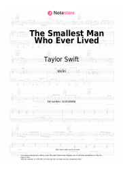 Sheet music, chords Taylor Swift - The Smallest Man Who Ever Lived