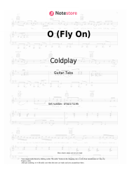 Sheet music, chords Coldplay - O (Fly On)