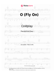 Sheet music, chords Coldplay - O (Fly On)