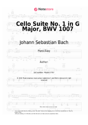 Sheet music, chords Johann Sebastian Bach - Cello Suite No. 1 in G Major, BWV 1007