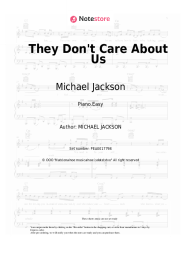 Sheet music, chords Michael Jackson - They Don't Care About Us
