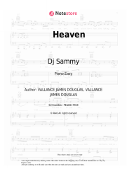 Sheet music, chords Dj Sammy, Yanou, Do - Heaven