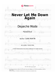 Sheet music, chords Depeche Mode - Never Let Me Down Again