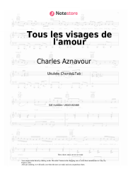 Sheet music, chords Charles Aznavour - Tous les visages de l'amour