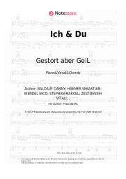 Sheet music, chords Gestort aber GeiL, Sebastian Hämer - Ich & Du 