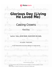 Sheet music, chords Casting Crowns - Glorious Day (Living He Loved Me)
