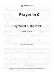 Sheet music, chords Lilly Wood & The Prick - Prayer in C 