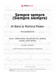 Sheet music, chords Al Bano & Romina Power - Sempre sempre (Siempre siempre)