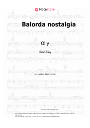 Sheet music, chords Olly - Balorda nostalgia