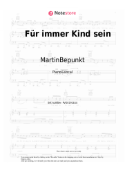 Sheet music, chords MartinBepunkt - Für immer Kind sein