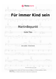 Sheet music, chords MartinBepunkt - Für immer Kind sein
