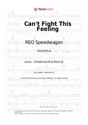 Sheet music, chords REO Speedwagon - Can't Fight This Feeling