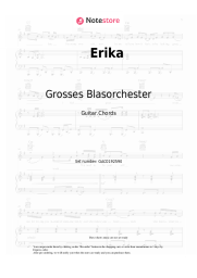 Sheet music, chords Grosses Blasorchester - Erika
