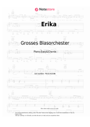 Sheet music, chords Grosses Blasorchester - Erika