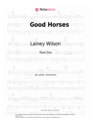 Sheet music, chords Lainey Wilson, Miranda Lambert - Good Horses
