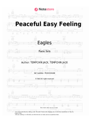 Sheet music, chords Eagles - Peaceful Easy Feeling