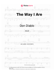 Sheet music, chords Don Diablo - The Way I Are